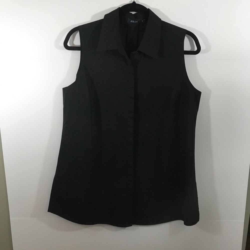 Pure Amici Black Sleeveless Blouse